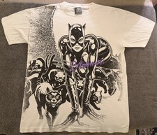 Vintage 1991 Batman Returns Catwoman DC AOP T-Shirt Size M picture