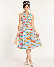 MODCLOTH FERVOUR PIES PRINT DRESS SZ XL picture