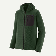 Men's R1 Air Fleece Full-Zip Hoody, Color Treeline Green picture