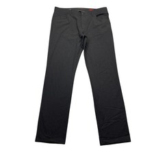 Alberto Ceramica Finestripe Modern Fit Pants Mens Sz 36 Charcoal Gray 5-Pocket picture