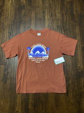 NWT Marmot Mountain Works Tee Shirt Graphic Print Auburn Brown Size Medium. B3 picture