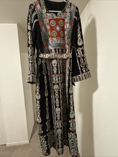 Handmade Heavy Jordanian Traditional Embroidered Thobe Vintage Heritage picture