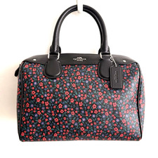 NWT Coach Mini Bennett Satchel In Ranch Floral Canvas Print + Leather Red F59445 picture