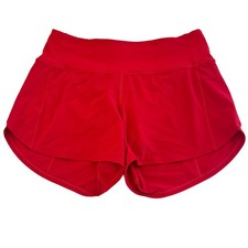 Lululemon Speed Up High Rise Lined Running Shorts Size 4 Red 4 Inch Athletic picture