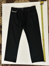 NWOT VTG 1999 Akademiks Jeans Mens 38x32 Black Baggy Loose Fit Y2K Hip Hop  picture