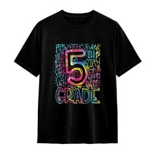 Teacher 5th Grade Rainbow T-Shirt Rainbow Doodle Fifth Grade Back To School picture
