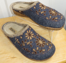 Taos Woolderness 2 Floral Clogs Slippers Shoes Women EU 41/US 10-10.5 Navy/Brown picture