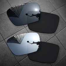 2 Pairs POLARIZED Replacement Lenses for-Oakley Fuel Cell OO9096 Black + Silver picture