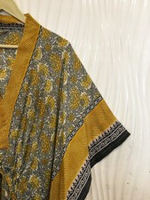 Vintage Sari Kaftan / Pure Cotton Long Maxi Dress / Luxury Resort Wear CFN1205 picture