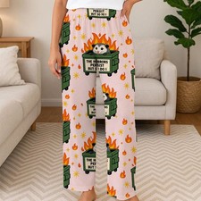 Opossum Dumpster Fire Pajama Pants picture
