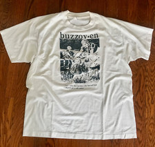 Vintage 1990's Buzzoven Short Sleeve Cotton White All Size Gift Fan Shirt  KK77 picture