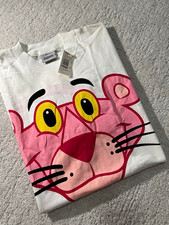 Vintage 1996 Pink Panther Stanley DeSantis Double Sided TShirt Large NWT White picture