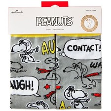 Hallmark Peanuts Snoopy Socks One Size Gray Comic Strip Graphic Novelty Gift NEW picture