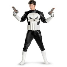 MARVEL THE PUNISHER SUPERHERO VILLAIN COSTUME - ADULT PLUS picture