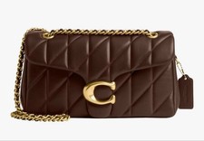 COACH Tabby Shoulder Bag 26 Quilted CP150 Maple / Gold Leather Women Outlet New picture