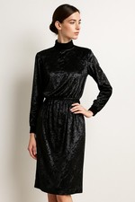 VINTAGE Jean-Louis Scherrer Stunning Black Glitter Gown, Made in France 472434 picture