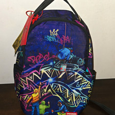 Sprayground Shark Mouth Graffiti Multicolor Backpack Limited Edition picture