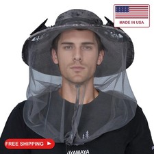 AYAMAYA Mosquito Net Hat with Fan Built-in, Wide Brim Solar Fan Hat with Netting picture