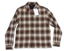 Theory Jesi Wool Blend Flannel Plaid Long Sleeve Men's Button Down Shirt NWT picture