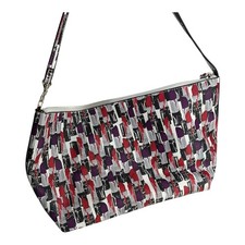 Vintage Guess Bobbi Tote Bag Lipstick Print Red Purple 90s Y2K Purse picture