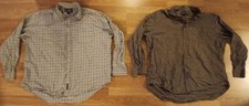 Lot of 2 Abercrombie & Fitch Mens Size XL Long Sleeve Button Down Plaid Shirts picture