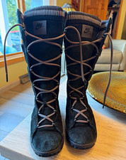 VTG 2007 Nike Winter Hi 2 Tall Sneaker Boots Womens Size 9 Black Suede 317244-00 picture