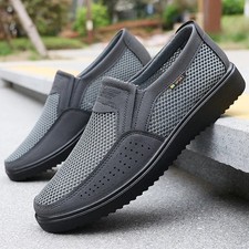 Mens Casual Slip On Shoes Breathable Mesh Lightweight Walking Loafers Sneakers picture