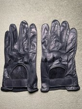 Vintage Gates Black Nappa Leather Driving Gloves, Large, Size 8, Unlined picture