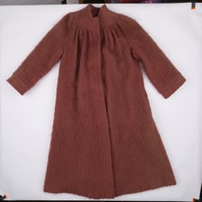 Vintage 1980s Luba Wool Swing Coat Brushed Stand Collar Women's Fits approx. M picture