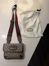 Gucci Small GG Supreme Web Neo Vintage Double Flap Messenger Bag NWT NEVER USED picture