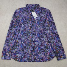 NWT Robert Graham Men's Medium Classic Fit Multicolor Button Up Shirt Stretch picture