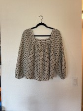 Madewell Square Neck Floral Blouse Size M picture