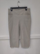 NWT S.C.&Co Women Petal Slit Capri Pull On Tummy Control Pant Size 10 $50 2C065 picture