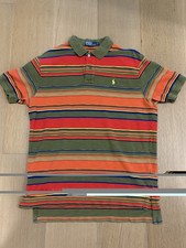 Polo Ralph Lauren Men's Shirt Vintage, Size XL, Pony Multi-Color Block Striped picture