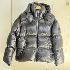 $990 Mackage Kent-Z Down Black Hooded Luxury Puffer Jacket Size 46 picture