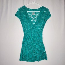 Vanity Y2K Sheer Lace Top Medium Mermaid Fairy Grunge Whimsigoth Retro Vintage picture