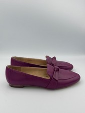 Talbots Ryan Bow Loafers Nappa Womens 9M Pretty Plum Leather Slip On Flats NWOB picture