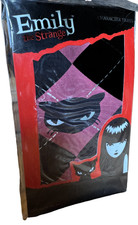 Emily the Strange Character Tights — NIP Deadstock Y2K Goth Argyle Black 2004 picture