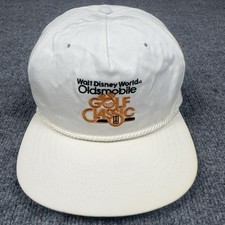 Vintage Disney Oldsmobile Hat Cap Strap Back One Size Mens White Golf Classic picture