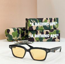 A BATHING APE BS13011 Full Frame Sunglasses Black Yellow Unisex 52-17-148 picture