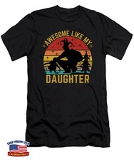 Awesome Like My Daughter Funny Dad Gift Vintage Father's Day Gift Unisex T-Shirt picture