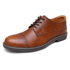 Bogota Leather Los Rosales Men's Honey Brown Leather Cap Toe Dress Shoes picture