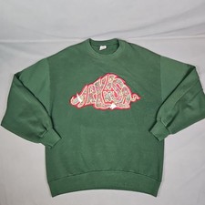 Vtg Arkansas Razorbacks Sweatshirt Crewneck L Jerzees Tag Sorority Bookstore picture