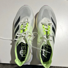 adidas Adizero Boston 12 Men’s Low Top Lace-Up Running Sneakers White/Black picture