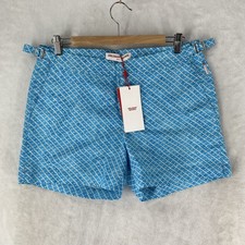 Orlebar Brown Swim Shorts Mens 32 Blue Setter Origami California Lined NEW picture