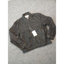 NWT Zara Origins Mens Black Denim Jacket Size L Dark Wash 100% Cotton SKU1991 picture