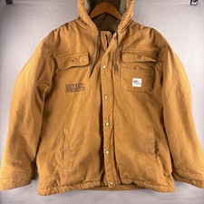 NFL Denver Broncos Canvas Jacket XL Sherpa Hood Full Zip Workwear Darius Rucker picture