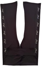 🪩NWOT Victoria’s Secret PINK Relay Logo Shine Flare Leggings-Pure Black-XL🪩 picture