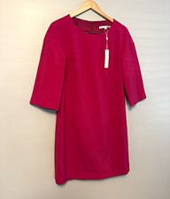 NWT Trina Turk Corrin Double Weave Dress Ponte Knit Shift Magenta Sheath Sz 6 picture