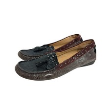 VANELI Womens Black Aiker Ultra-Soft Glove Leather Moccasin Casual Loafer Sz 8 picture